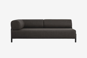 Palo 2-Seater Chaise Black-Brown